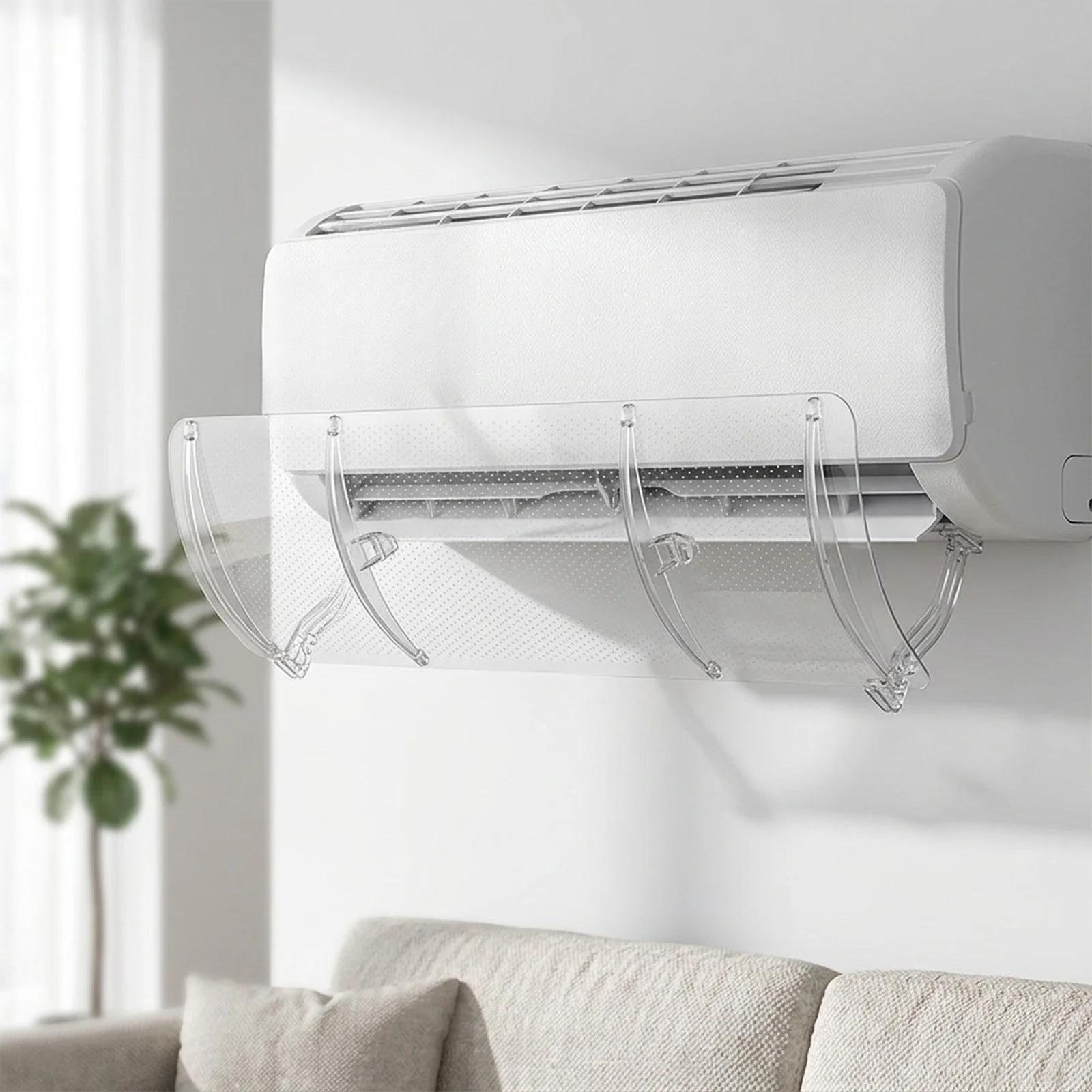 Transparent Telescopic 60-90cm ABS Air Conditioner Wind Deflector Direct Blowing Baffle For Wall Mounted AC Cooling Heating