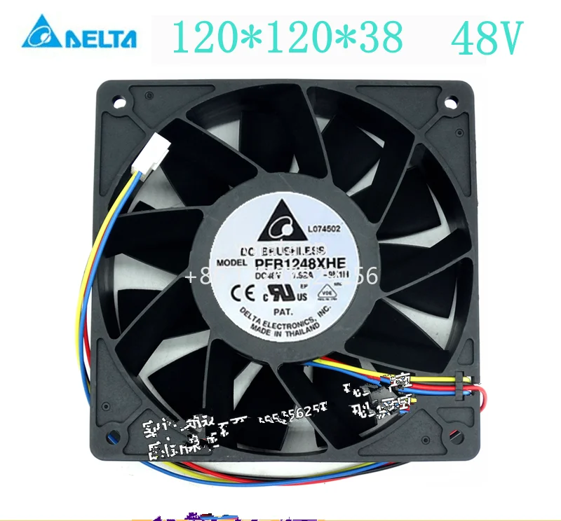 

1 PCS Delta Fan PFB1248XHE 48V 1.92A 12038 12CM 4-Pin Double Ball cooling fan