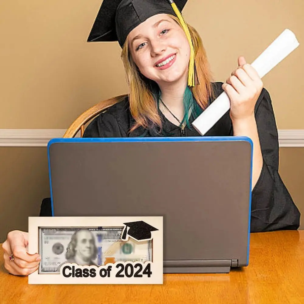 Regalo di laurea porta soldi di laurea portamonete portatile fai da te unico scatola di biglietti di auguri porta contanti di laurea