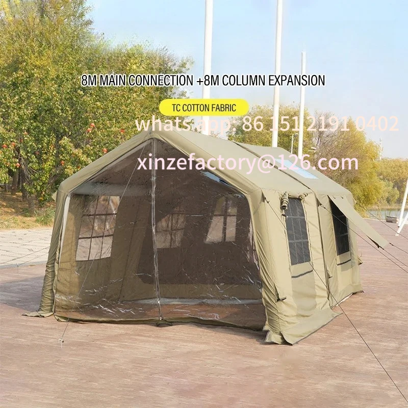 Customizable Large Extend Inflatable Camping Tent Outdoor Quick Opening Tents 6-8 Person Hall Ridge
