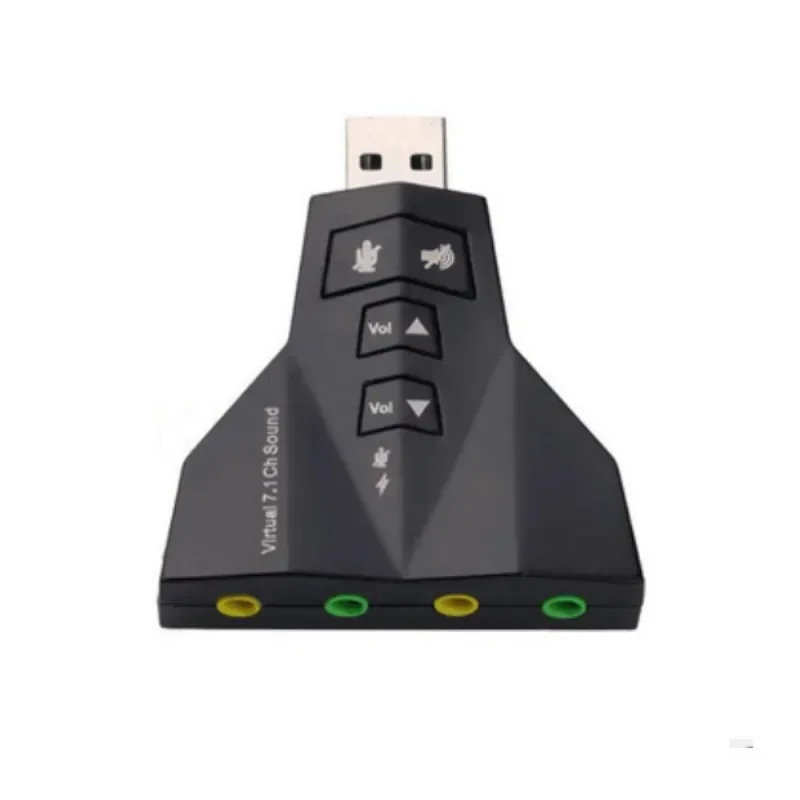 Carte son externe USB 7.1 3D, adaptateur audio, microphone pour touristes, interface de sortie indépendante