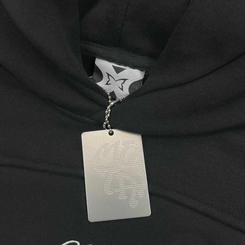 الثقيلة التطريز Mertra هودي بلوزات الرجال النساء أزياء شارع العليا خمر الشارع الشهير قبعة مزدوجة عارضة البلوز #5