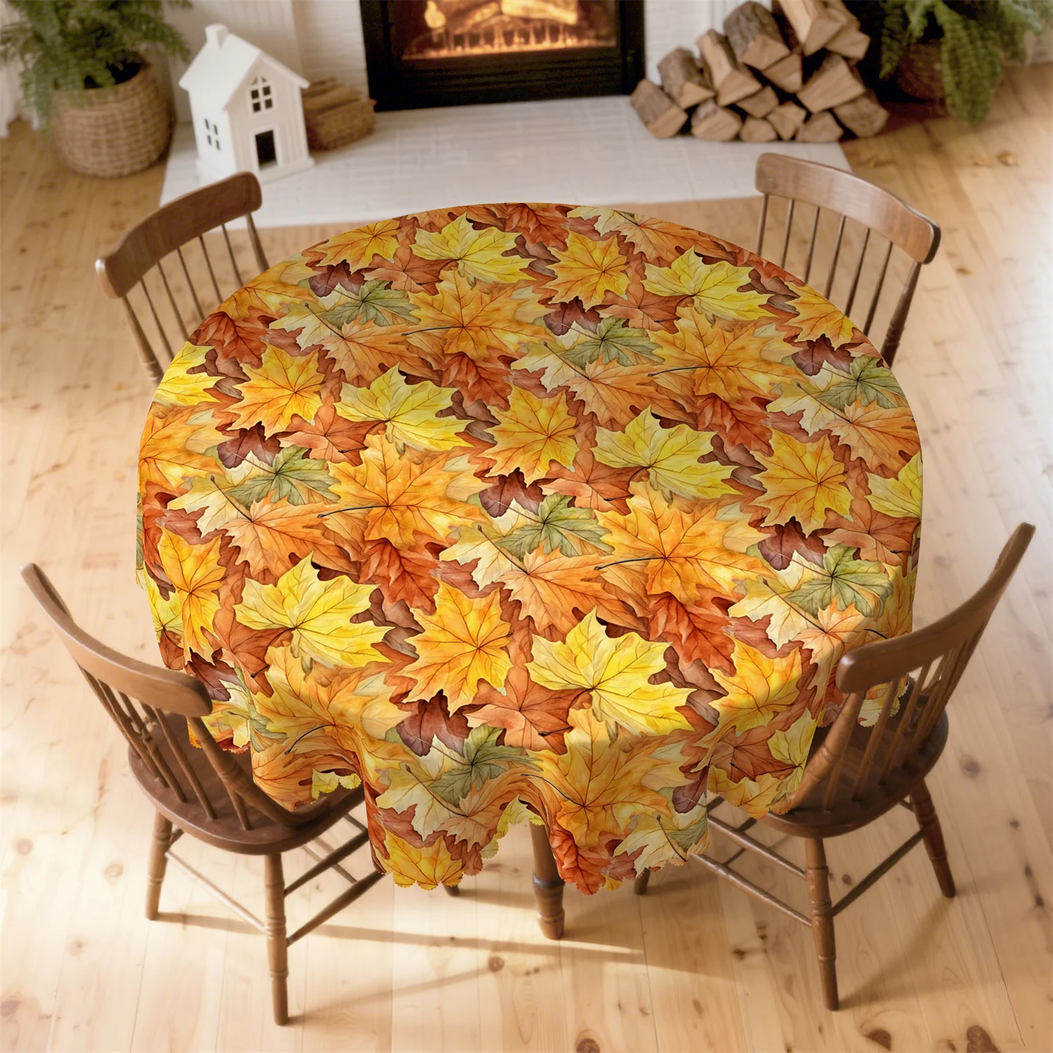 One pack of maple leaf autumn tablecloth, suitable for indoor and outdoor furniture decoration at Thanksgiving party.xzj