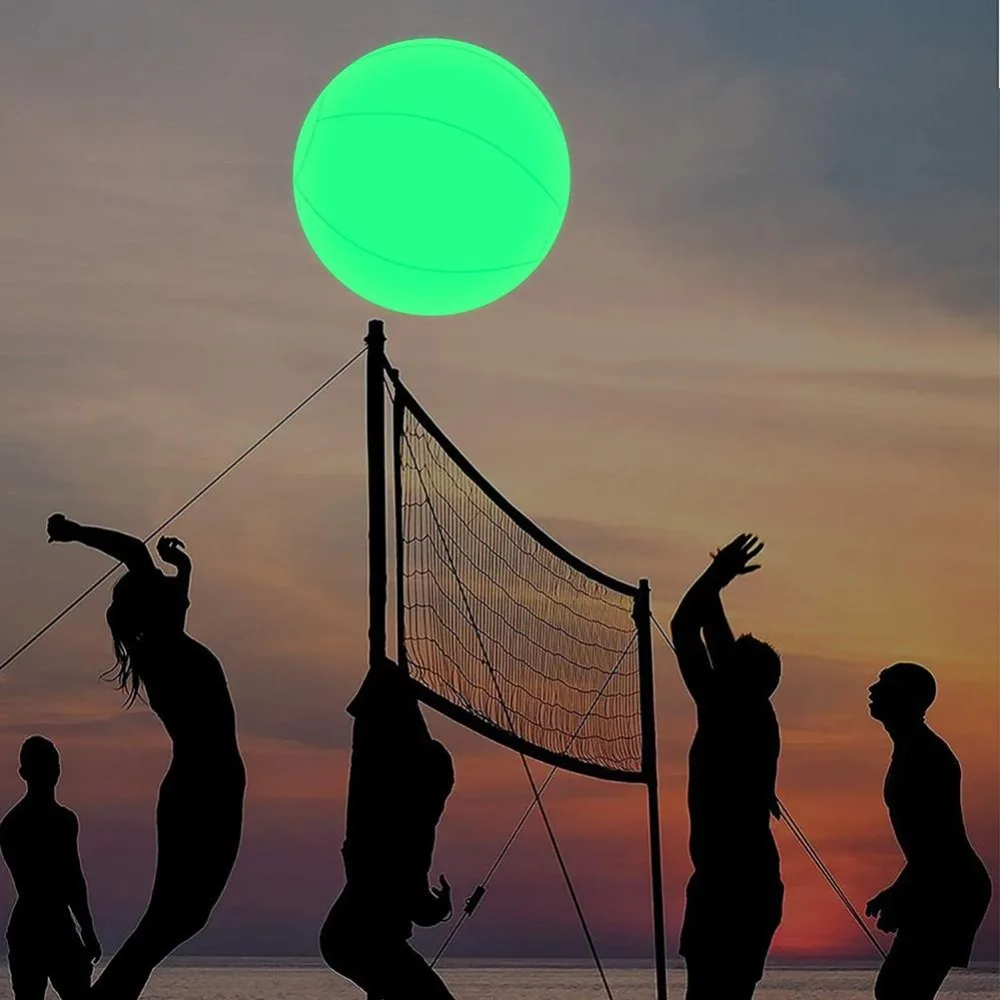 1 Stück schwimmende Ballons im Freien Strand garten Wasser Pool Party leuchtendes Spielzeug große aufblasbare LED-Bälle