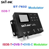 SATLINK ST-7632 DVB-T ISDB-T DVB-C Modulator Brazil 1 Route isdbt MPEG4 ST7632 Modulator Receiver Signal Source
