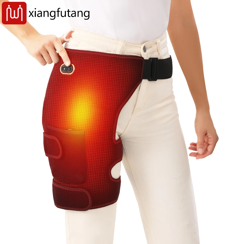 

Portable Hip Vibration Massager with Heat ,For Recovery，Relief Joint&Muscle Pain ，Sports Injuries,Adjustable Brace, USB Gift