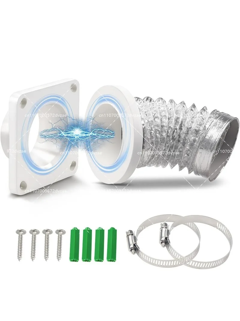 Magnetic Dryer Vent Connector Quick Connect Disconnect Magnet Self-Aligning Design for Dryer