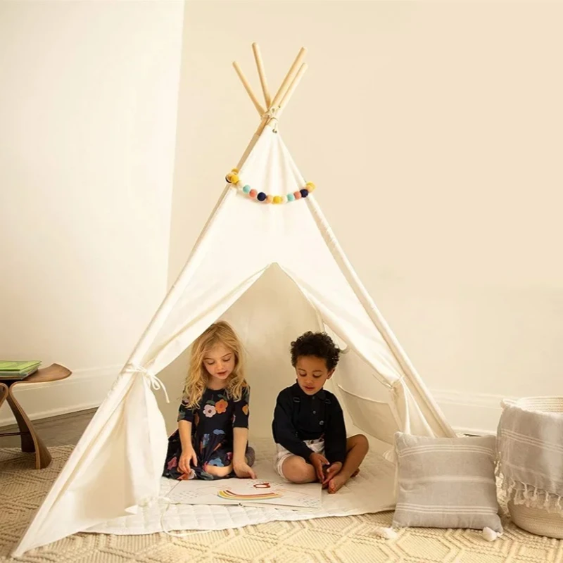 Tipi portable pour enfants, tente pour enfants, maison de jeu, wigwam pour enfants, tipi pour enfants, fosse à balles pour tout-petits, château pour fille, salle de jeux, 1.35m