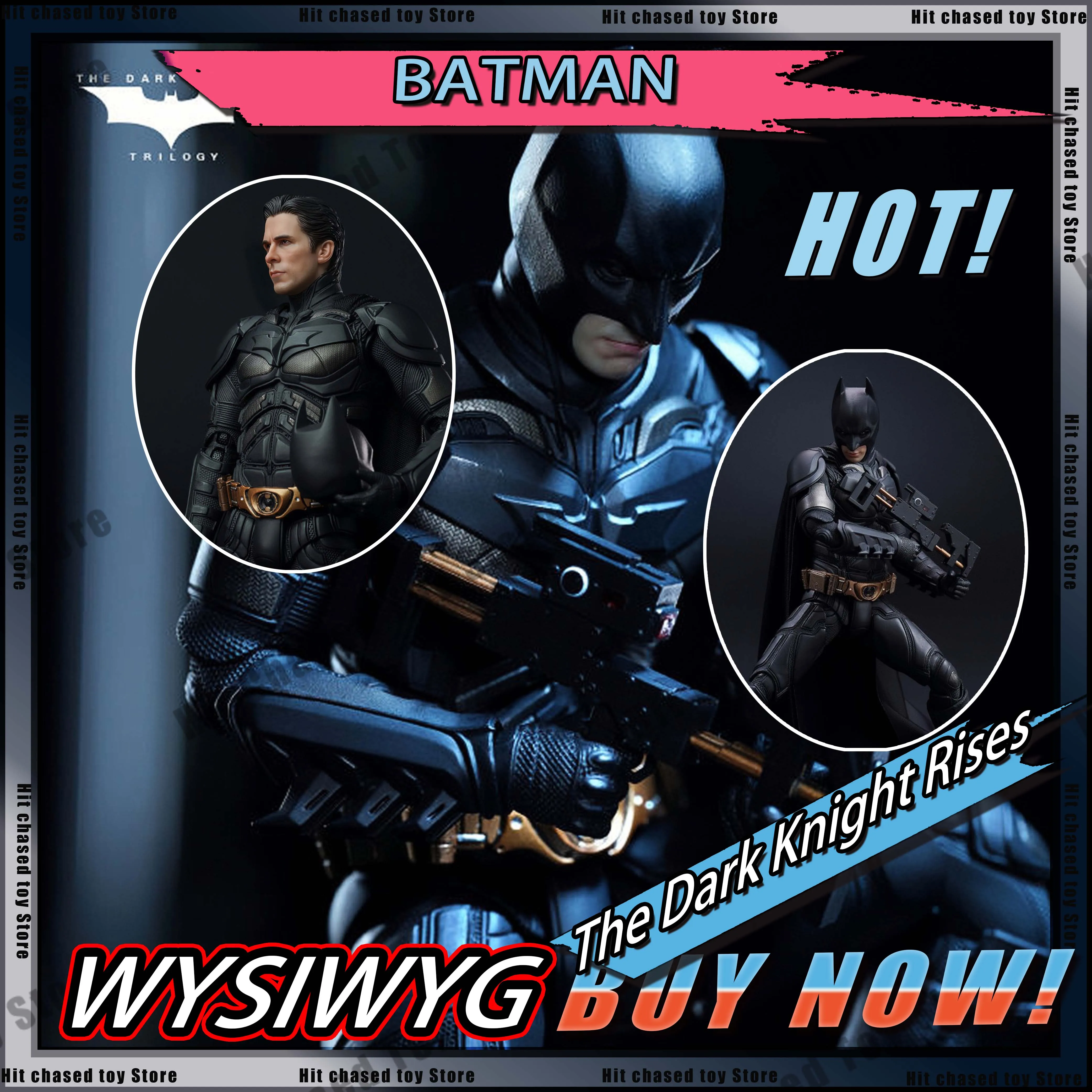 In Voorraad INART 1/12 Mannen Soldaat Batman Christian Bale The Dark Knight Rises Eternal Fight Hero Action Figure Model Collection