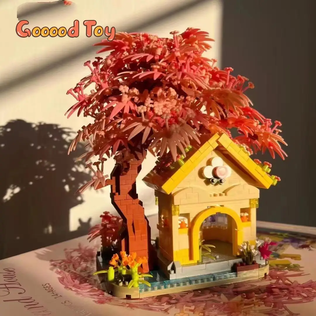 1500Pcs Wishing Tree Building Blocks Toys for Girl Micro Block Flower Building House Bricks Toys Valentine's Day Birthday Gifts