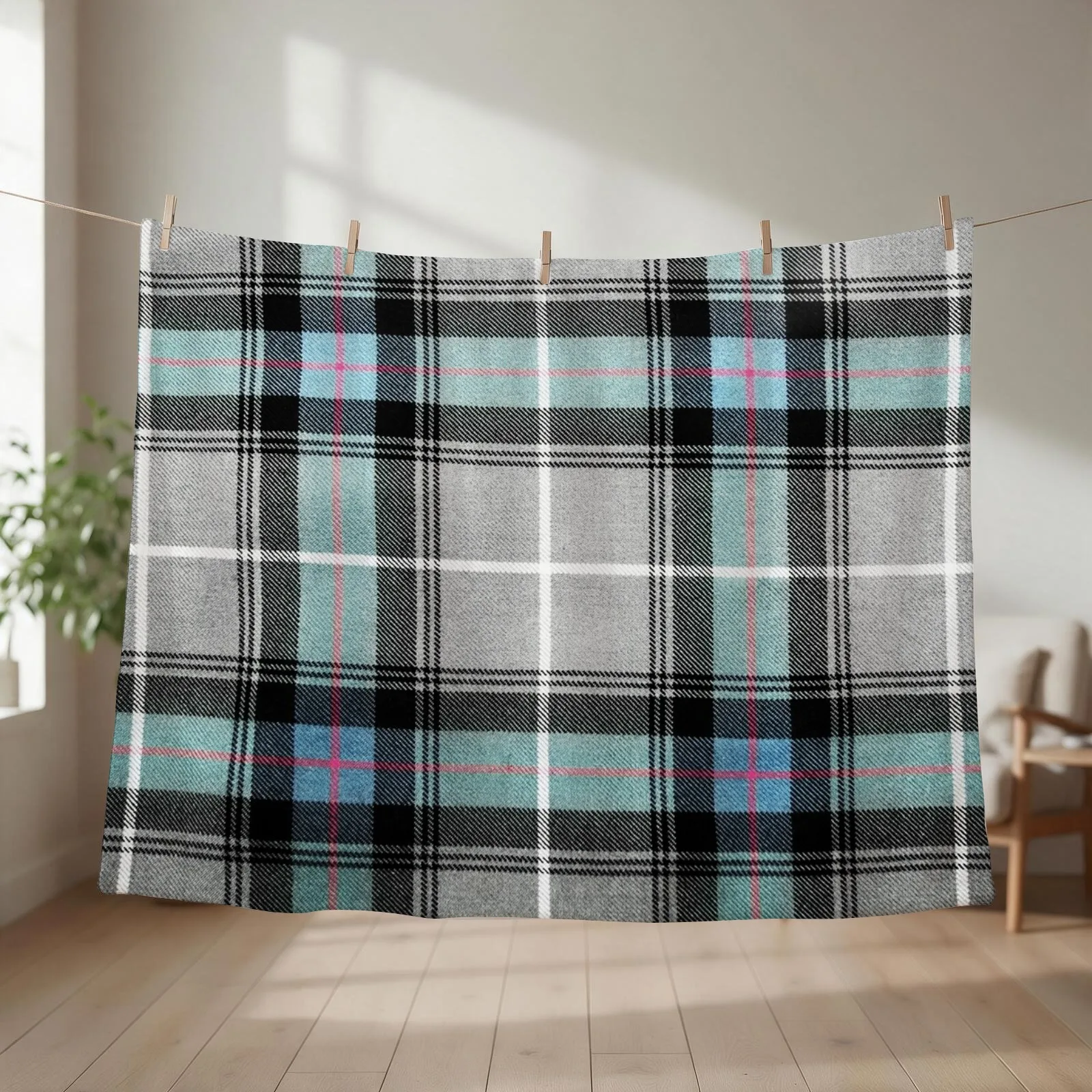 Macdonald of the Isles Hunting weathered Throw Blanket couch cozy soft plush fuzzy picnic outdoor blanket