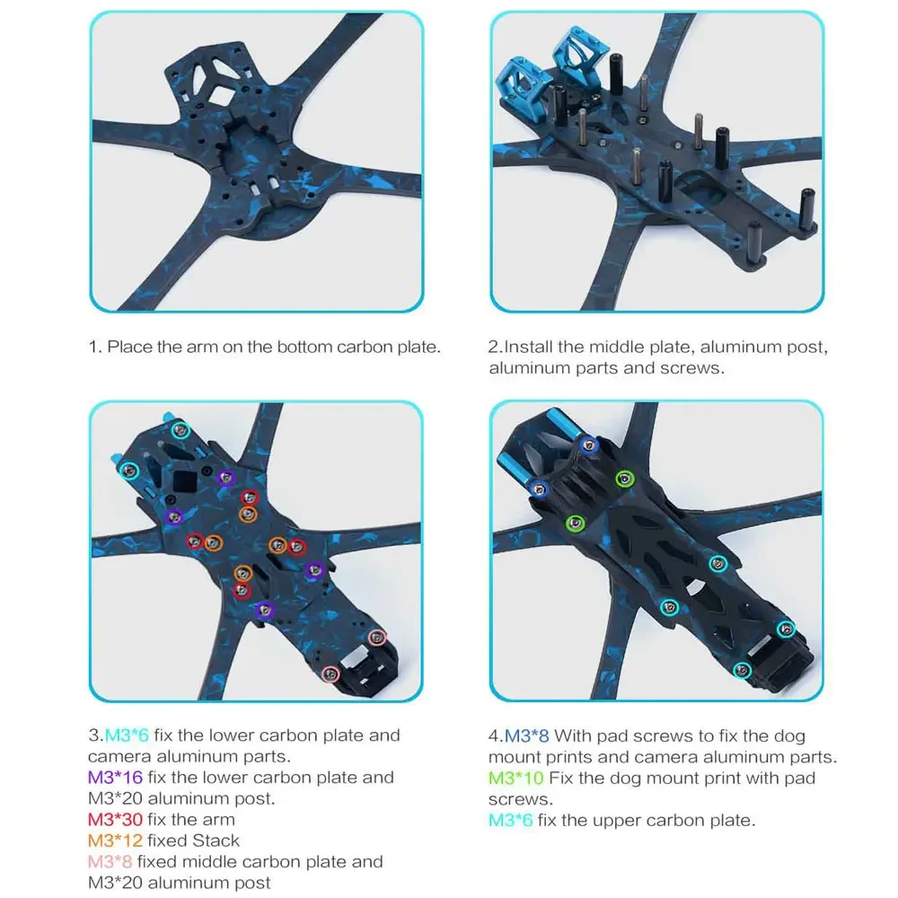 Axisflying Manta 5 SE Frame 5 inch 223 m wielbasis voor FPV Racing Drone Freestyle