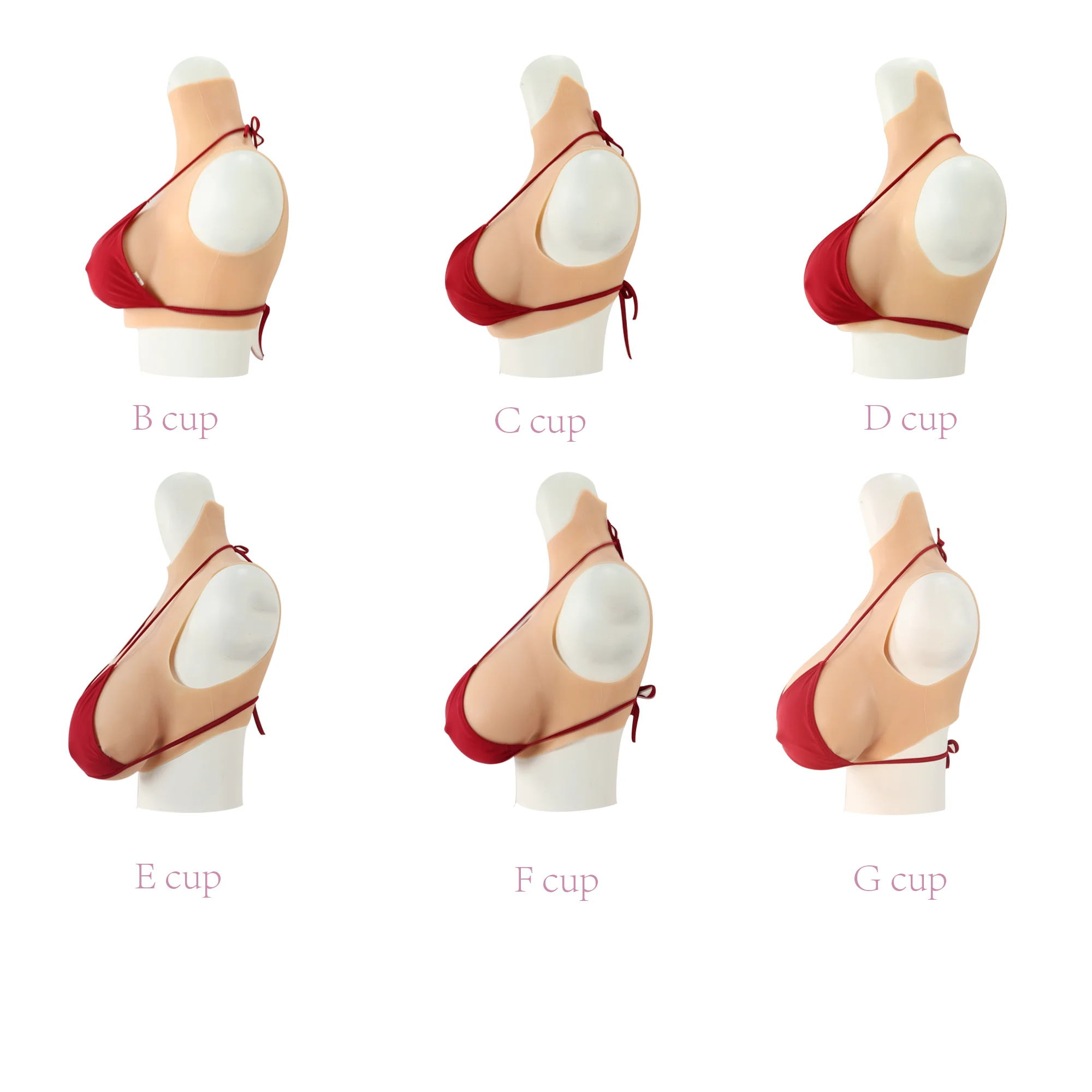 BCDEG Cup Silicone Breast Forms For Crossdresser Artificial Fake Boobs Plate Bodysuit Transvestite Shemale Transgender Cosplay