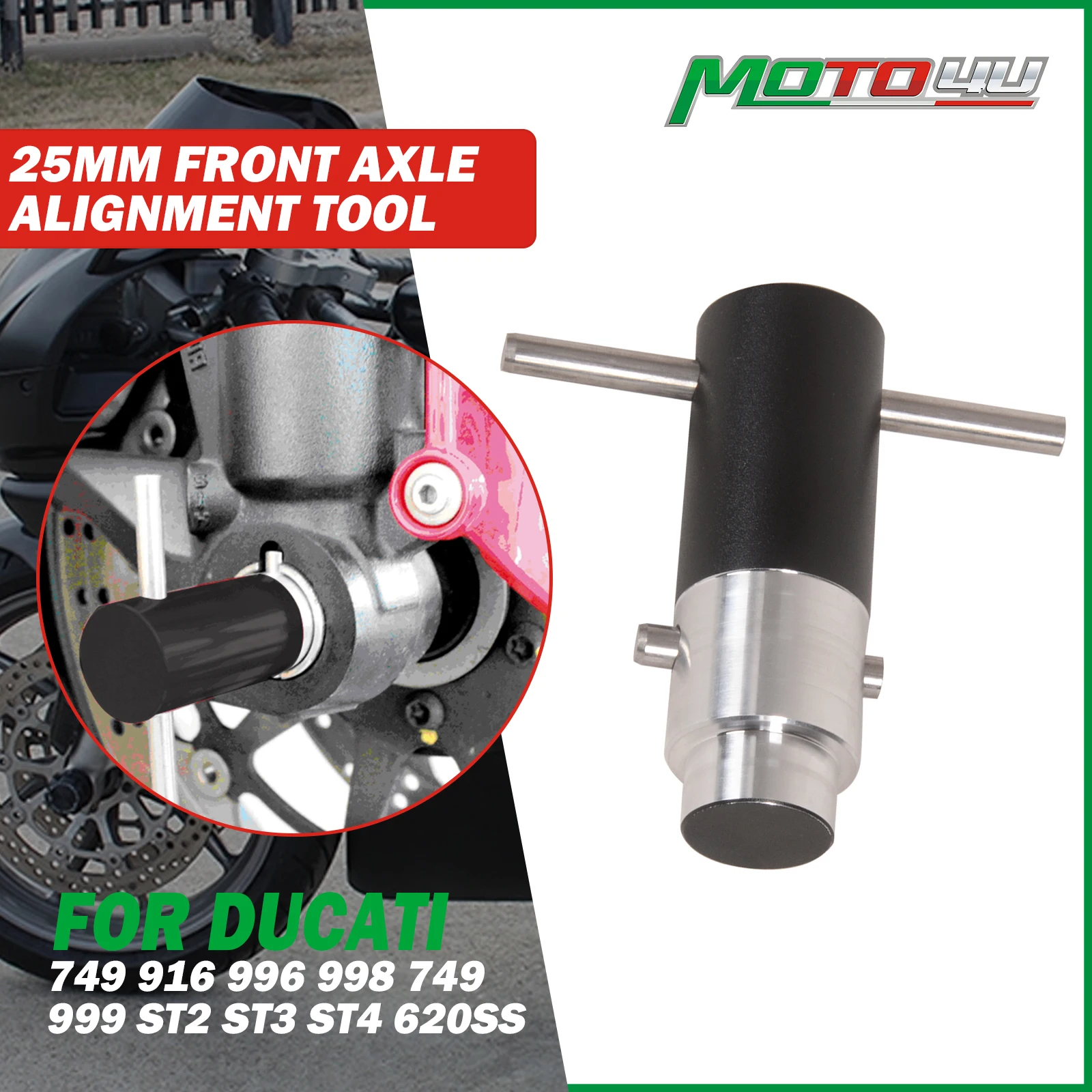 

Для Ducati 749 916 996 998 749 999 ST2 ST3 ST4 620SS 25 мм инструмент для выравнивания передней оси мотоциклетные алюминиевые инструменты