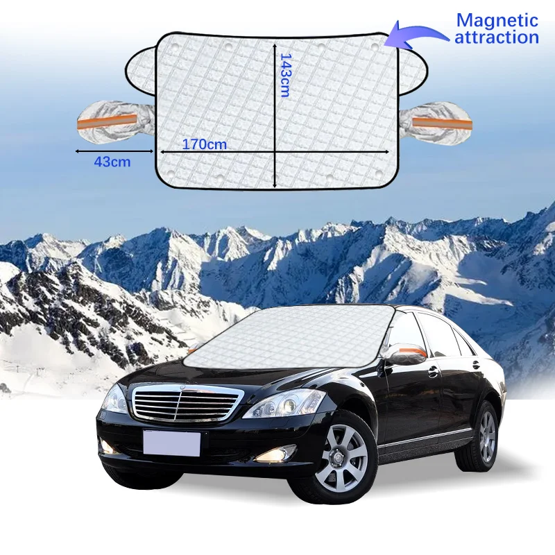 

Car Windshield Cover Magnet Winter Window Snow Shield Anti Frost Auto Front Window Snow Cover For Benz S level 08 style