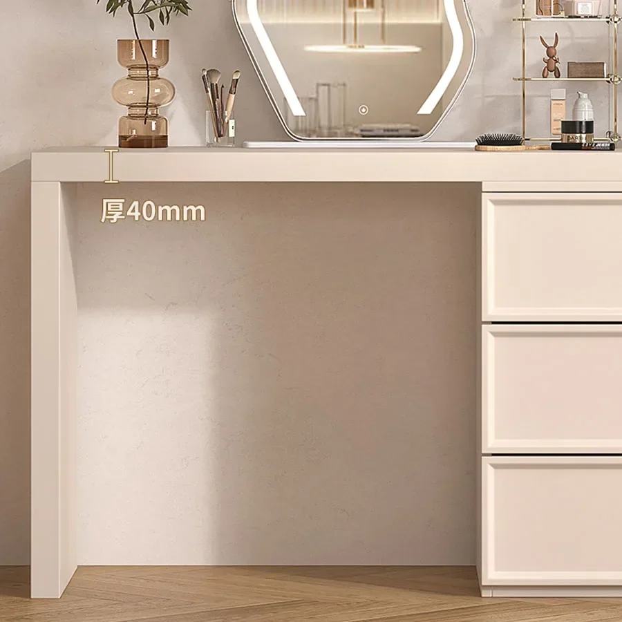 Corner Dressing Table Elegant Desk Decor Compact White Teenager Big Handle Drawers Dressers Chest Tocadores Bedroom Furniture