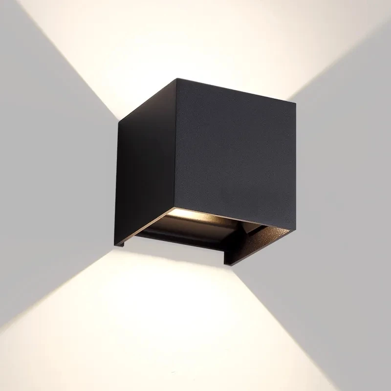 6W 12W Waterproof AC85-265V Surface Mounted LED Wall Light Modern Nordic Luminaire Indoor Wall Lamps Living Room Porch Outdoor