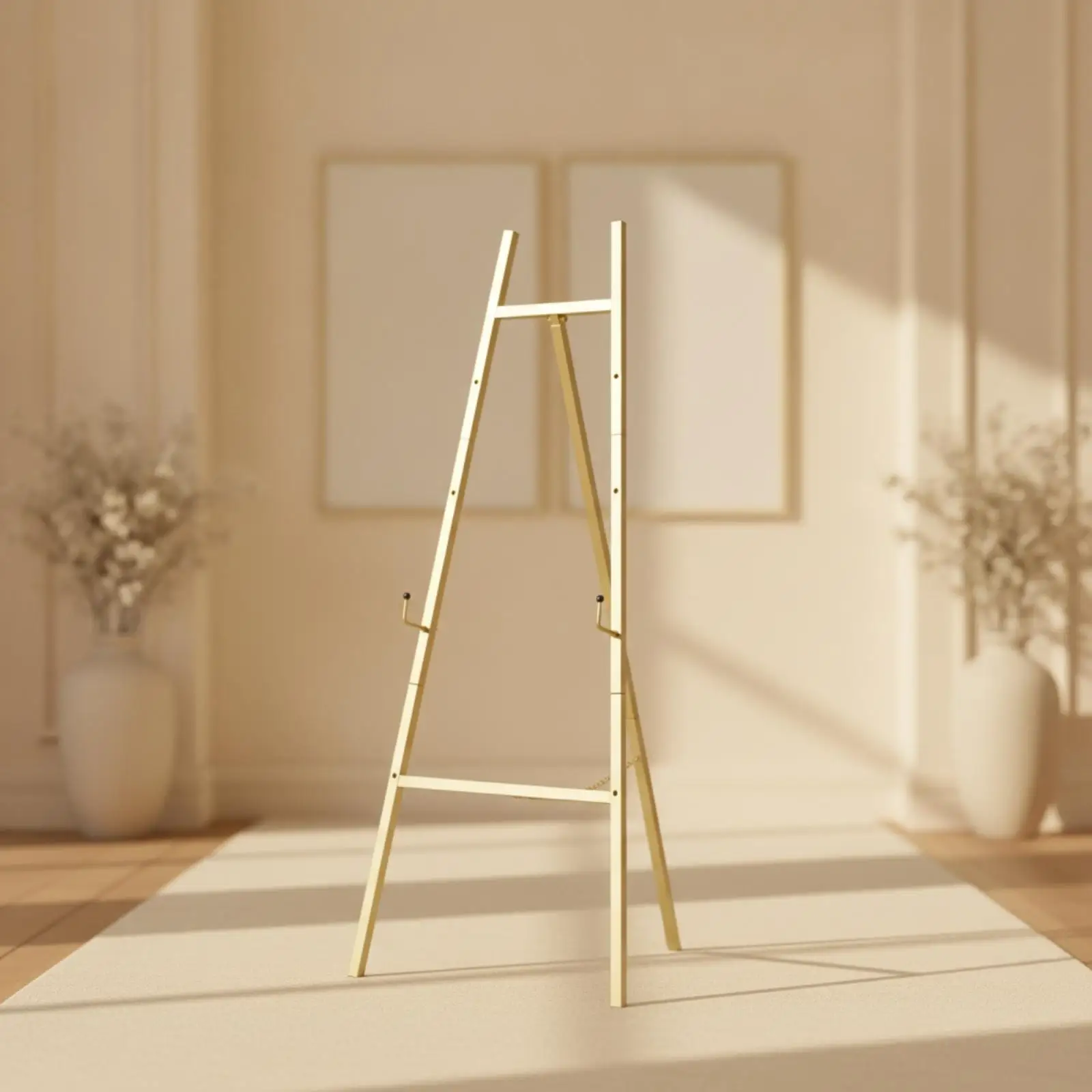 Gold Metal Photo Display Easel Stand with Height Adjustment for Painting Sign Accessory Display