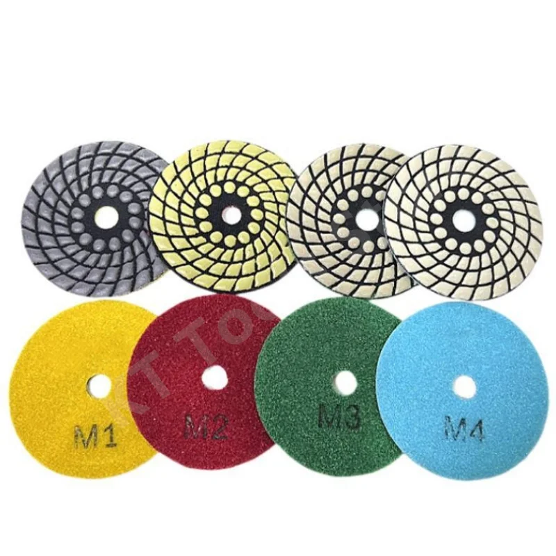 

4 Pcs 3/4 Inch 4 Step Diamond Dry Polishing Pad Premium Sharp Flexible Diamond Polishing Pads Granite Marble Stone Sanding Disc