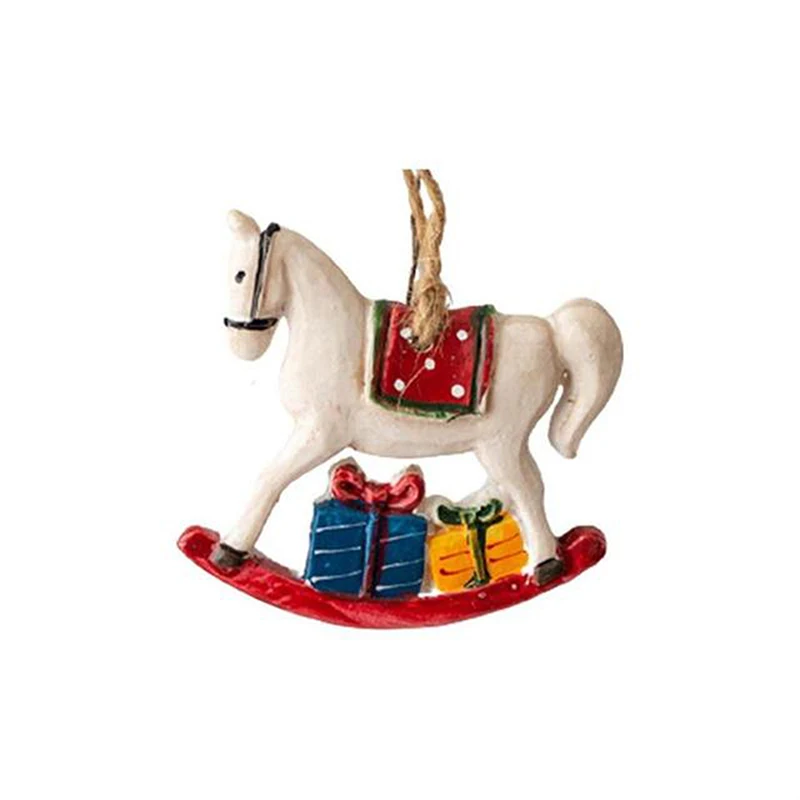 Horse Christmas Socks Elk Tree Decoration Pendants Hanging Ornaments Crafts Gifts Xmas New Year Party Wedding Home Decor