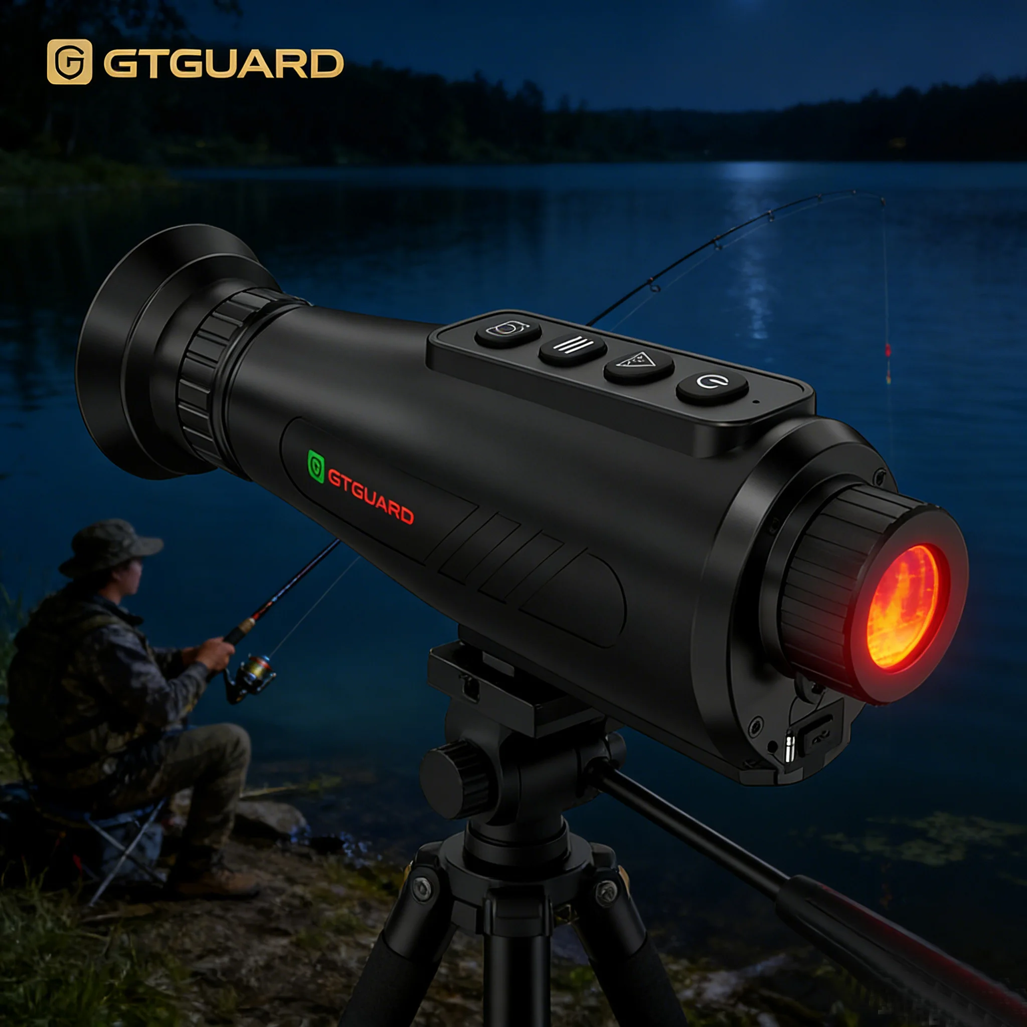 GTGUARD Ai15 Thermal Monocular, AI Super Resolution, 15mm Lens, Night Vision for Hunting, Camping, Security, 10hr Battery