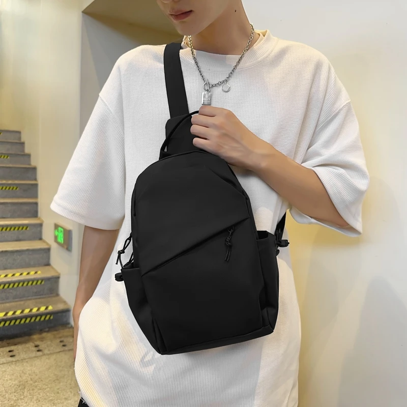 2024 new crossbody bag casual chest bag men\'s crossbody bag single shoulder chest bag men\'s Fanny pack shoulder bag