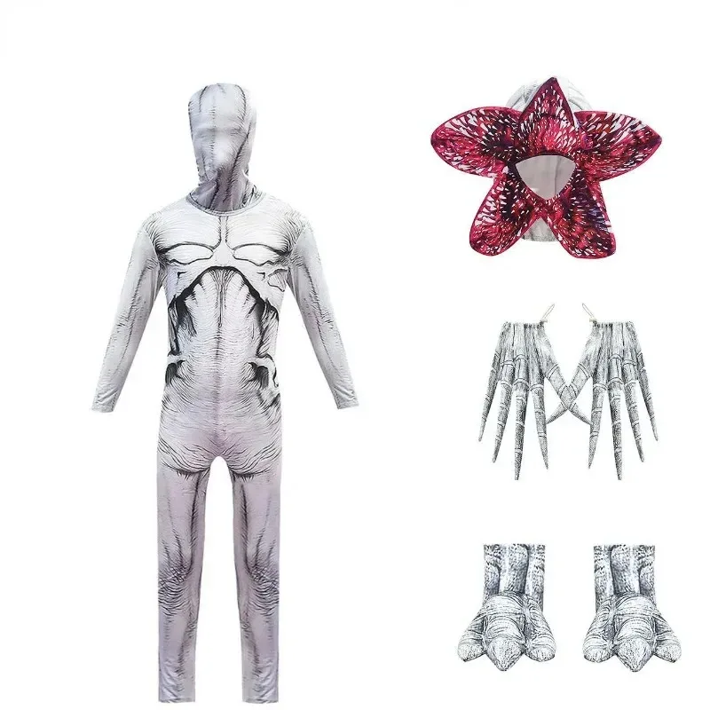 Kids Halloween Costumes for Stranger Things Kids Cosplay Costume Child Horror Jumpsuits Scarry Zombie Demogorgon Cosplay Clothes