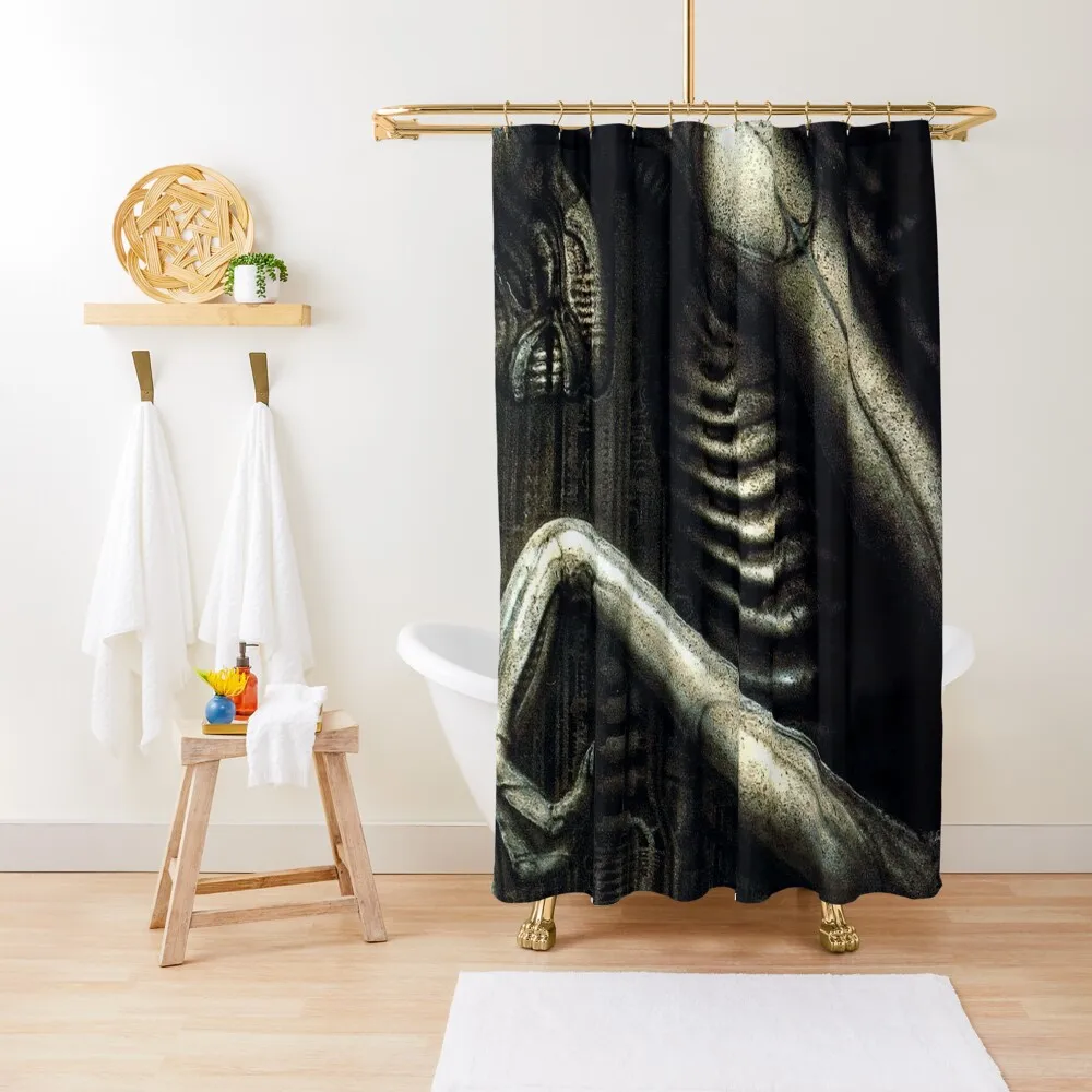 

H.R Giger - The Redeemer - Art Shower Curtain Bathroom Accessories Anti-Mold Waterproof Shower Curtain