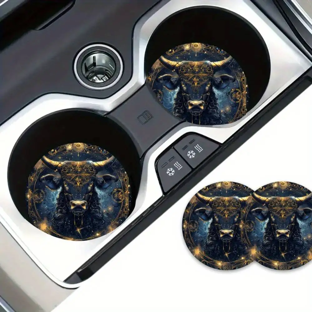 Taurus Constellation EVA Car Coasters Durable EVA Christmas New Year Decor Unique Gift