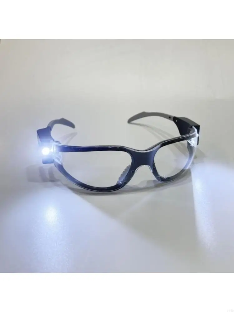 USB Charges LED Safety Eyewear Featuring double Headlights & Soft Nose Clip Safety Glasses Unisex Safety Glasses