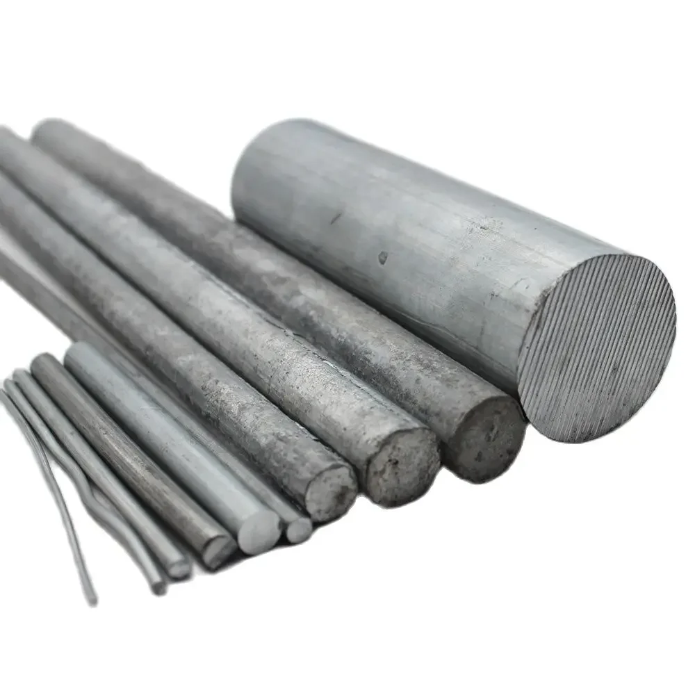 Zinc Rod Solid Round Bar Electroplate Anode Electrode 2mm To 120mm