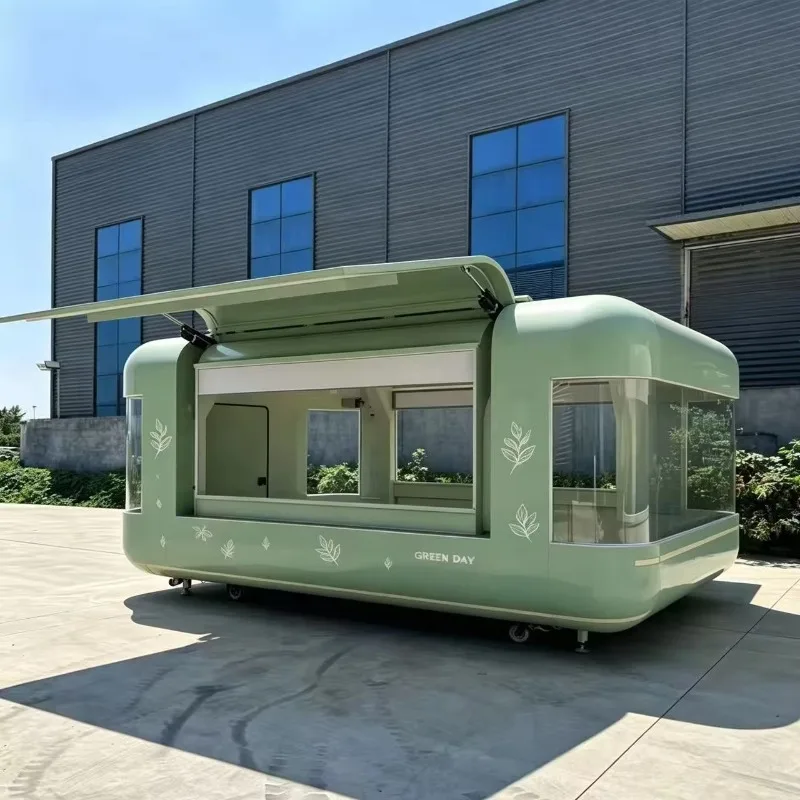 Custom Coffee Food Truck with Full Kitchen Designed for Pizza Taco Bbq Hot Dog Ice Cream Catering Mobile Food Trailer Operations