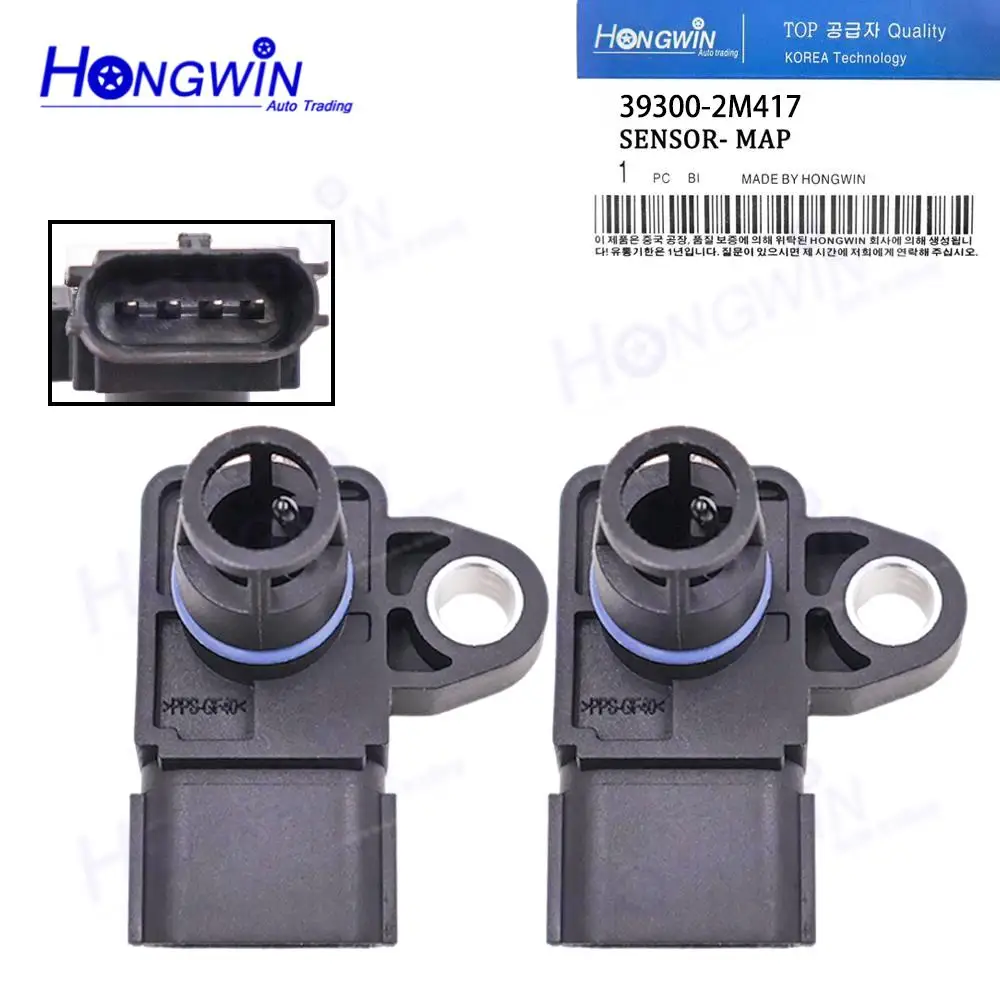 

1/2 шт. 39300-2M417 39300 2M417 датчик давления воздуха в коллекторе для Hyundai Santa Fe, Tucson, Sonata, Genesis G80, GV70, GV80