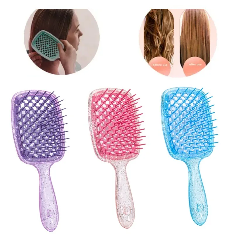 Hair Comb Detangling Tangled Hair Comb Hollow Out Massage Combs Anti-static Hair Comb Salon Hairdressing Styling Tools