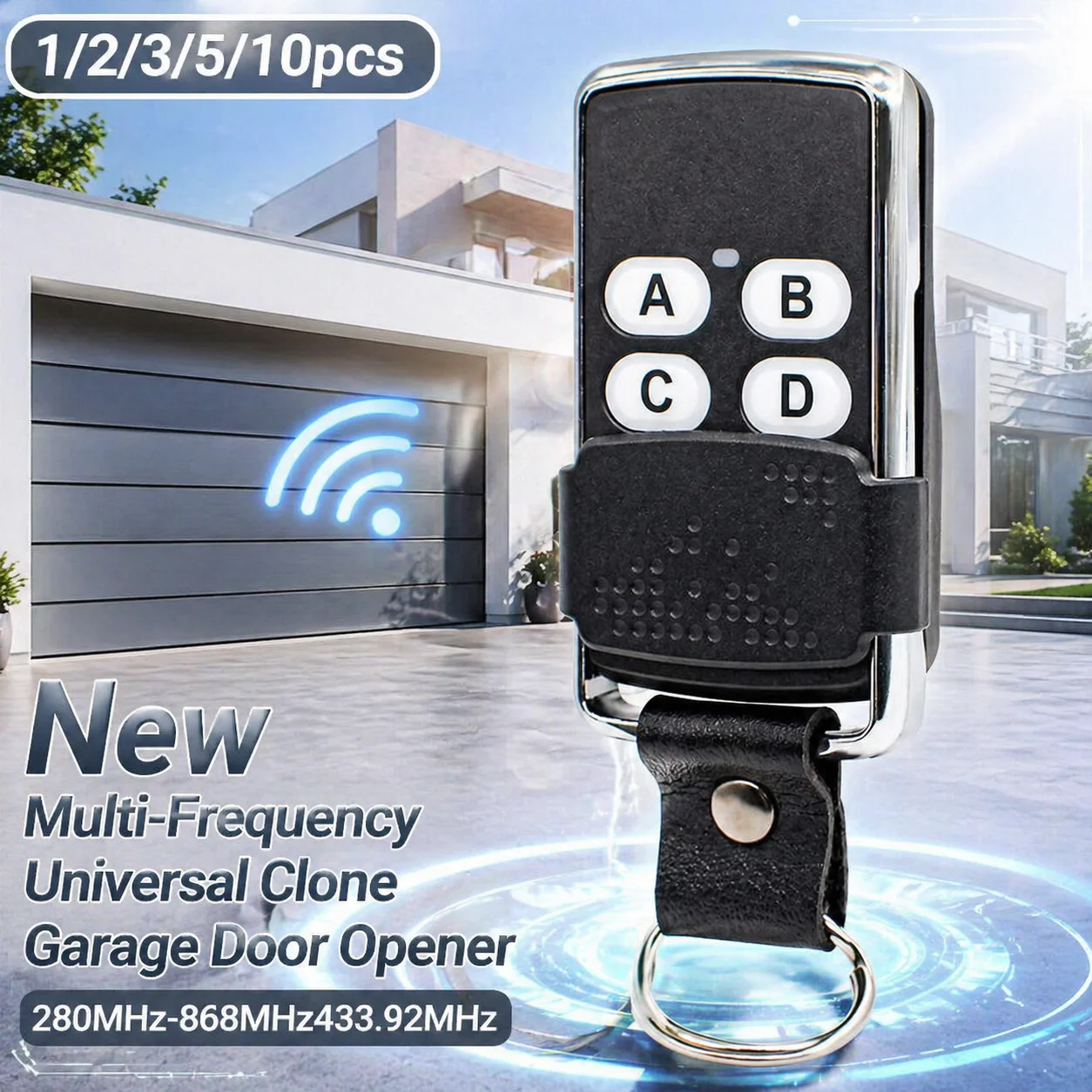 2025 New Multi-Frequency Universal Clone Garage Door Opener 280MHz-868MHz433.92MHz Rolling Code Duplicator