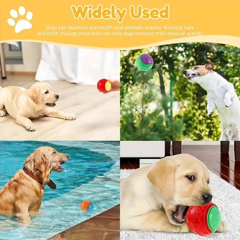 6Pcs Squeaky Balls Toys Dogs Interactive Toys TPR Dog Chew Toy for Dog Pet Teeth Cleaning Bite Resistance Pet Supplies image 2