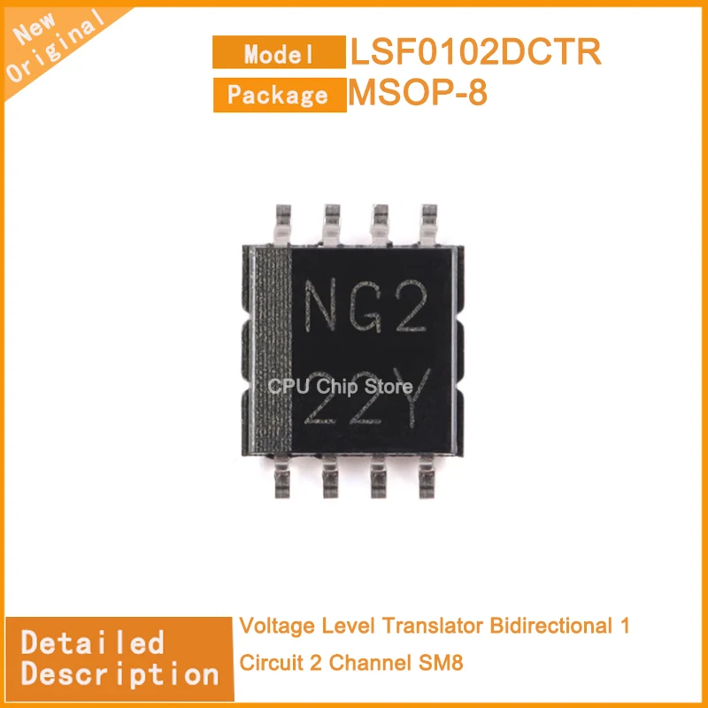 20Pcs/Lot New Original   LSF0102DCTR  LSF0102 Voltage Level Translator Bidirectional 1 Circuit 2 Channel SM8