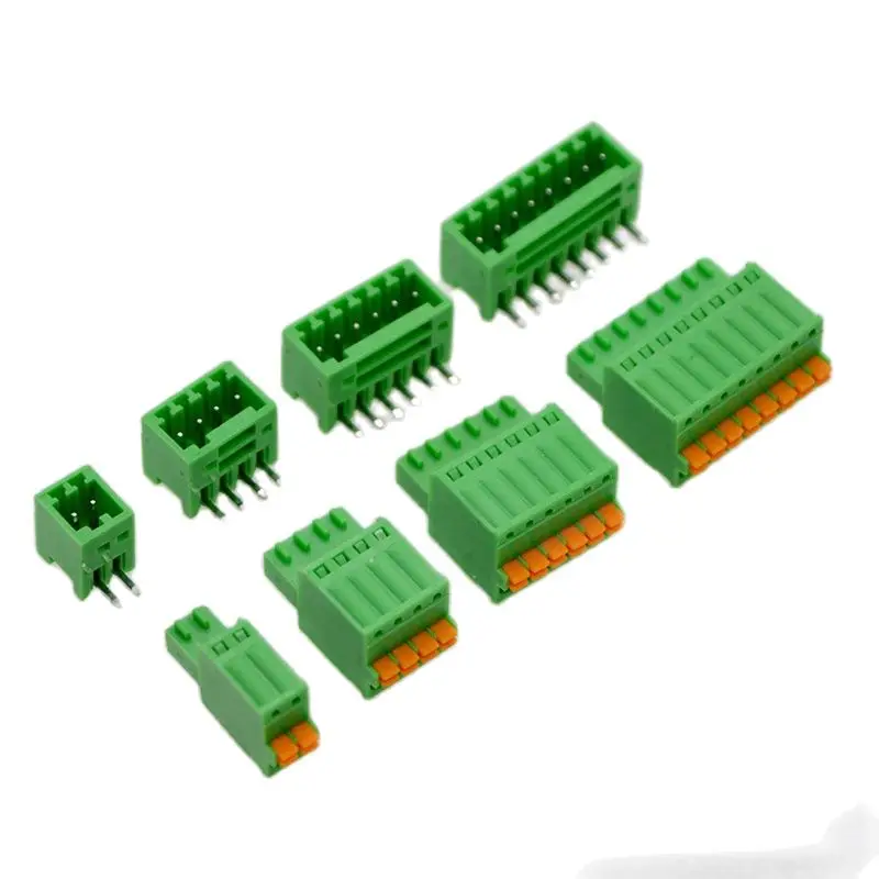 10 Set New Spring Terminal Connector KF2EDGKD-2.5mm Spacing Plug-in Terminal Environmental Protection Material Wholesale