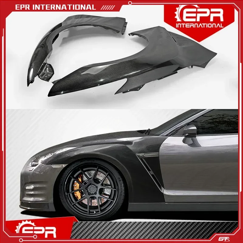 

Car Styling Carbon Fiber OEM Front Fender (Air vents not included) Glossy Finish Wheel Flare Arch For Nissan GTR R35 2017 MY17