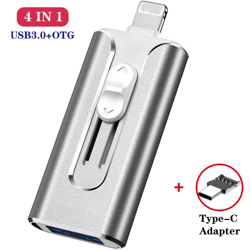 OTG Usb Flash Drive for Phone 256G 512G 128G USB 3.0 Memory Stick External Storage for Phone/Android/Type C/Windows Device4 in 1