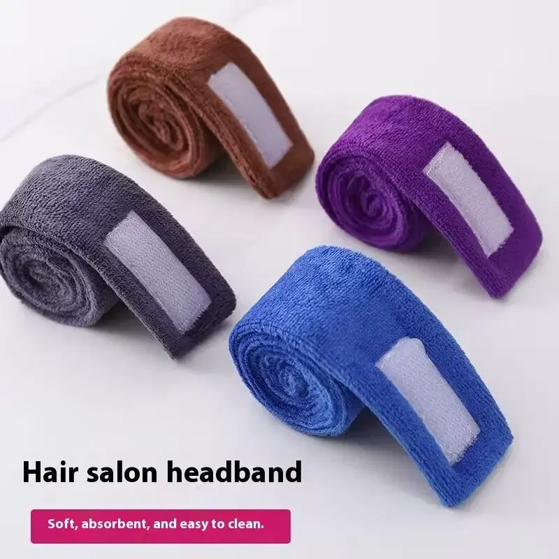 Perm Hair Headband Make Up Wrap Head Cloth Head Band Adjustable Towel Salon Hair Dyeing Absorbent Strip For Face Washing Styling