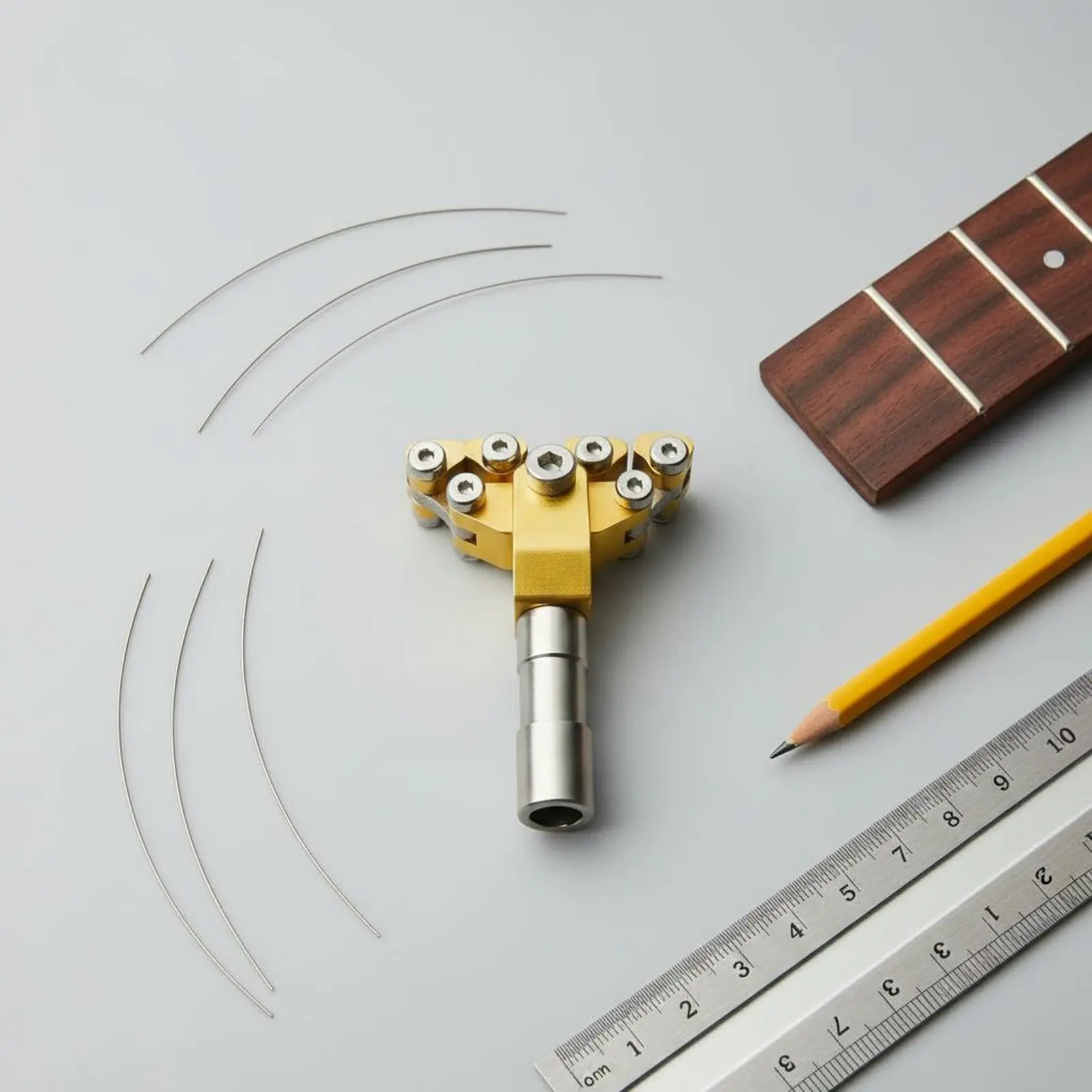 

Self-Adaptive Fret Press Precision Seating Variable Radius Fret Press Easy to Use for Luthiers, Repair Shop, Instrument Making