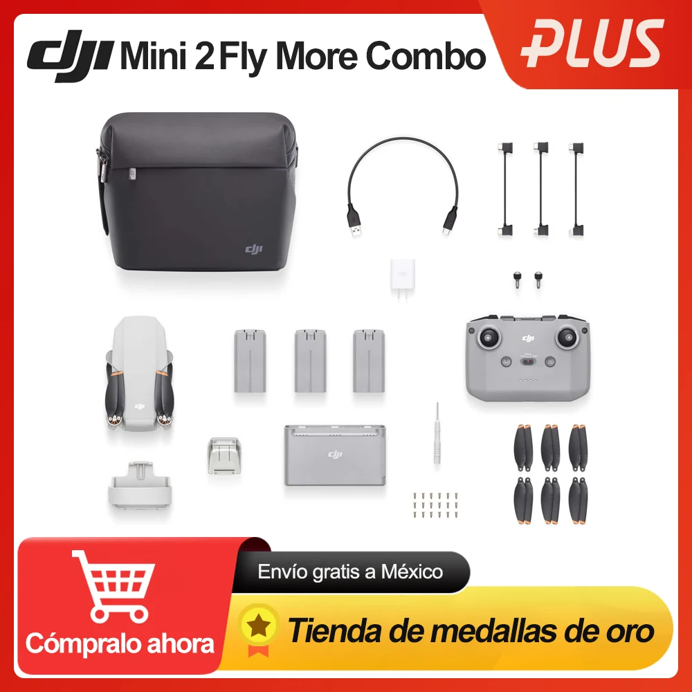 DJI 드론 미니 2 플라이 모어 콤보 매빅 시리즈 카메라 쿼드콥터, 4K, 30fps 비디오, 249g 레벨 5, 내풍 10km 전송