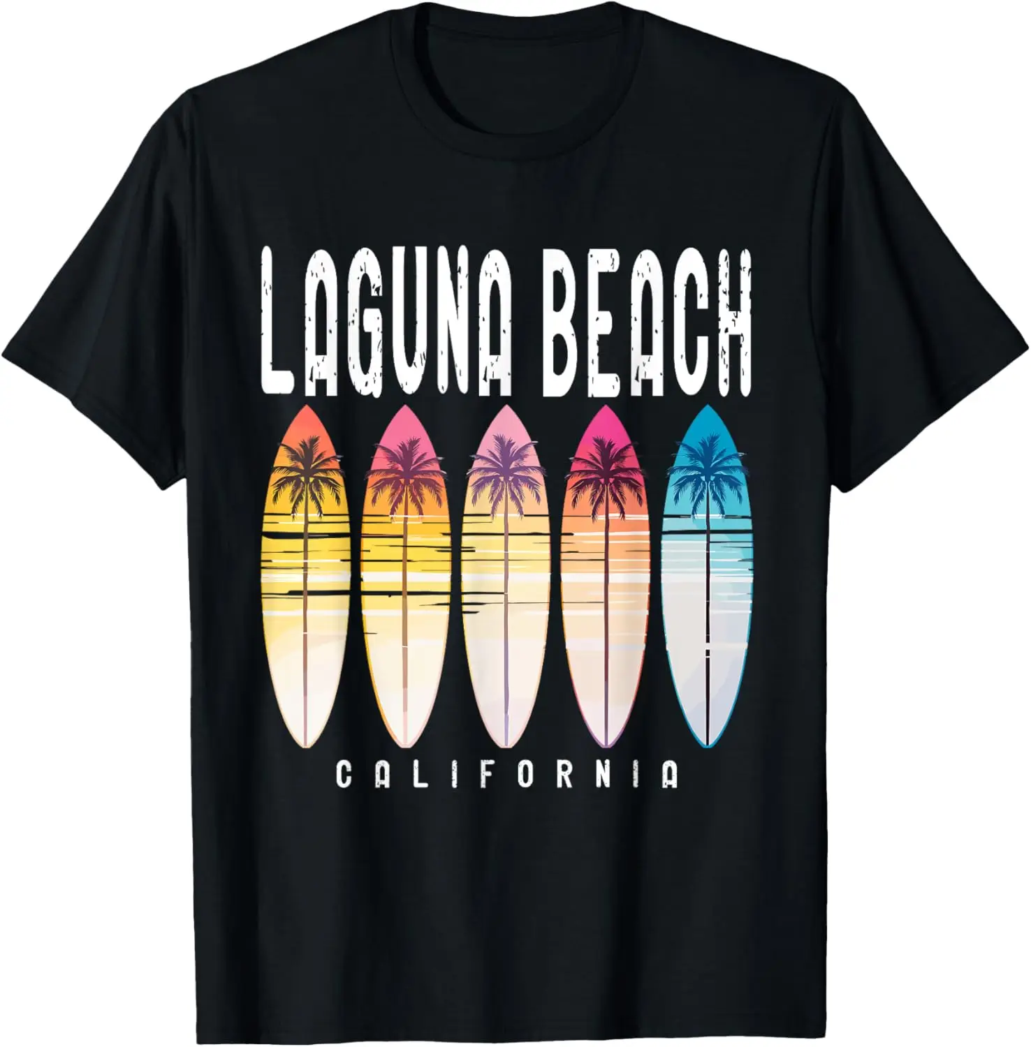

Laguna Beach California Surfboard Женская и мужская футболка