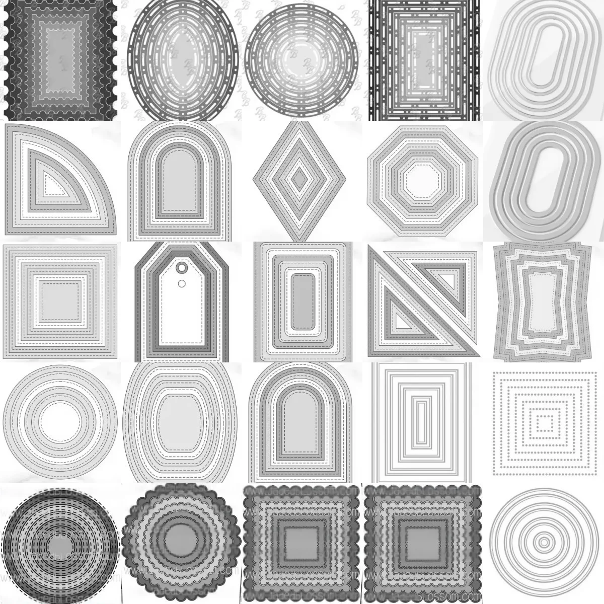 Shape Frame Series Metal Cutting Dies DIY Card Scrapbook Embossed Paper Album Craft Supplies Template Decoration 1-3$ Clearance