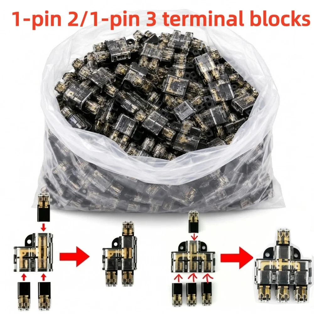1 Pin 2/3 Waterproof Electrical Connector Plug, Automotive Car Truck Motorcycle Wire Cable Terminal Strip Connector Kit