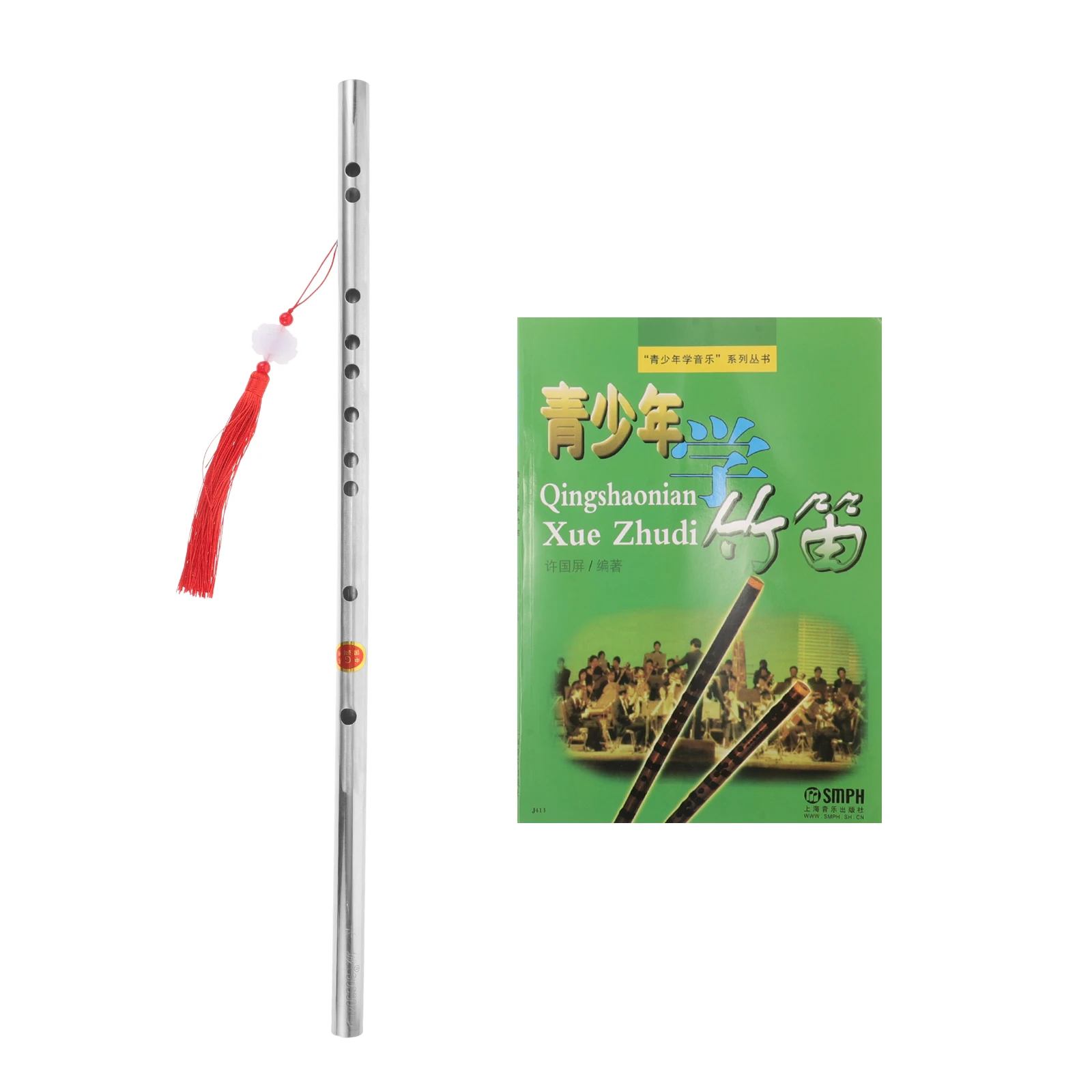 

G-tuning Flute Chinese Traditional Musical Instrument Thick Section Silver Stainless Steel