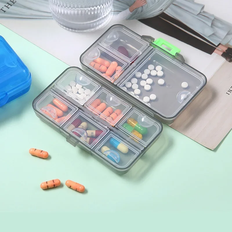 Large Capacity Nine Compartment Sealed Waterproof One Week Medicine Box Split Packaging Portable Pill Box Pojemnik Na Leki
