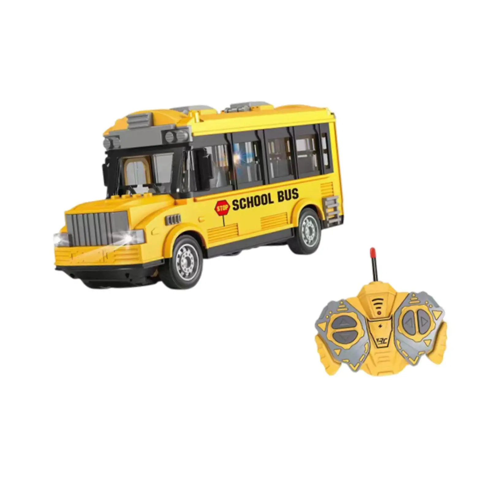 RC Car 1/30 Electronic Vehicles 4 Channel with Realistic Lights for Kids Truck Model Simulation Electric RC City Bus RC Bus