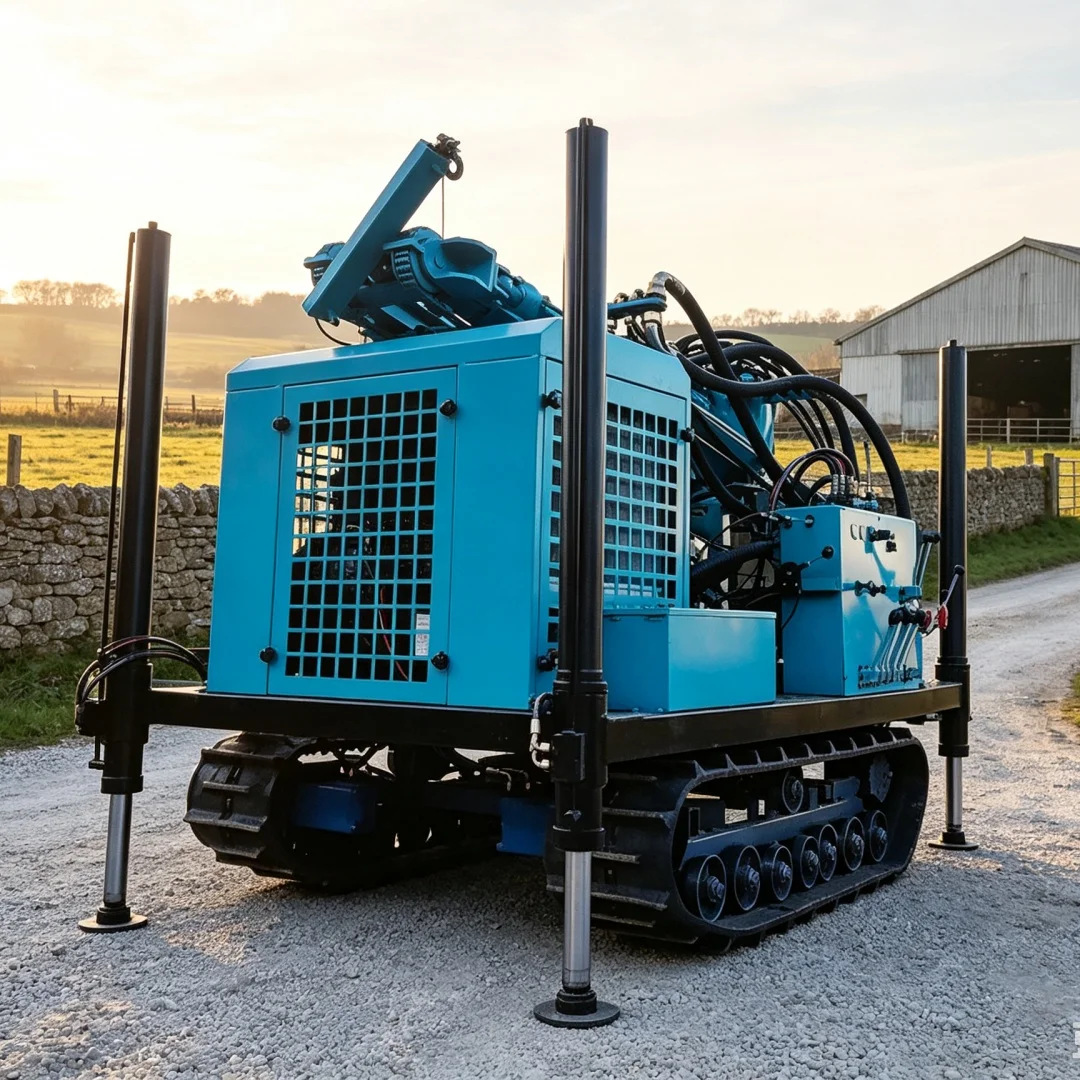 Customized Mobile Water Well Drilling Rig, Full‑Hydraulic Water Well Drilling Machinery, 180m Rock Water Well Drilling Machine